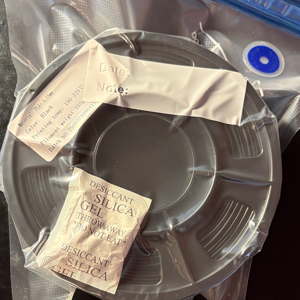 Black 3D Printer Filament Spool